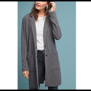 Anthropologie Harlyn Long pin-striped blazer Small